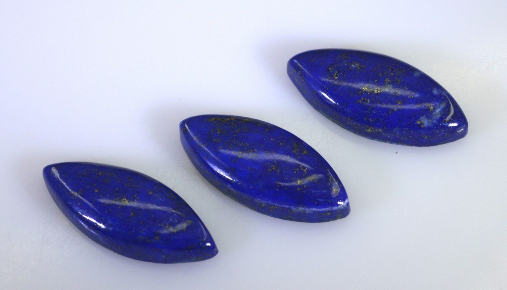 Lapis Lazuli loose Stone 1 Pieces 10 x 25 mm Marquise Blue cabochon