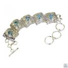 Riyo Blue Topaz Exclusive Jewellery Women Silver Bracelet L 7.5in Sbrabtz-10021