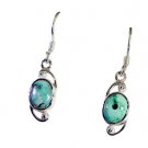 Riyo Turquoise Silver Costume Jewelry Victorian Earrings L 2in Setur-82030