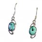 Riyo Turquoise Silver Costume Jewelry Victorian Earrings L 2in Setur-82030