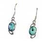 Riyo Turquoise Silver Costume Jewelry Victorian Earrings L 2in Setur-82030