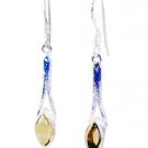 Riyo Citrine Silver Jewellery Catalogue Vintage Earring L 1.5in Secit-14006