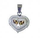 Riyo Citrine Big Silver Jewelry Crown Pendants L 1in Spcit-14038