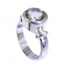 Riyo Green Amethyst Silver Jewelry Artists Aqiq Ring Sz 6 Srgam6-28011