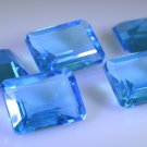 synthetic cubic zirconia Blue topaz cz loose Stone 1 Pieces 9 x 13 mm Emerald cu