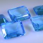 synthetic cubic zirconia Blue topaz cz loose Stone 1 Pieces 9 x 13 mm Emerald cu