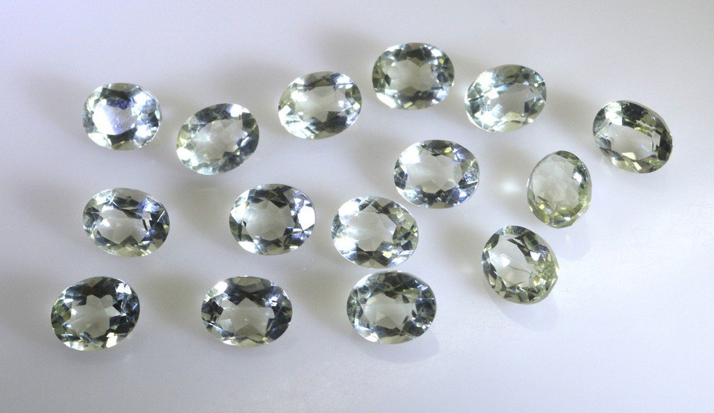 Green amethyst loose Stone 1 Pieces free size Oval Green faceted Gemstone