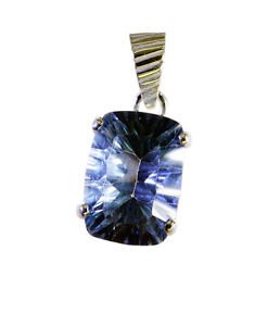 Riyo Blue Mystic Quartz Silver Jewelry Supplies Wholesale Pendant Silver L 1in S