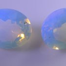 synthetic cubic zirconia Fire opal cz loose Stone 1 Pieces 10 x 12 mm Oval White