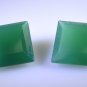 Green onyx loose Stone 1 Pieces 10 x 10 mm Princess Green faceted Gemstone