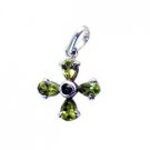 Riyo Peridot Silver Jewelry Women Silver Pentacle Pendant L 0.7in Spper-58001