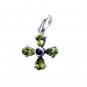 Riyo Peridot Silver Jewelry Women Silver Pentacle Pendant L 0.7in Spper-58001