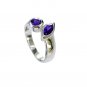 Riyo Amethyst Contemporary Handmade Contemporary Silver Ring Sz 6 Srame6-2166