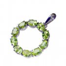Riyo Green Peridot 925 Solid Sterling Silver Wrapped Pendant L 2in Spper-58069