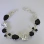Riyo A Black Onyx 925 Solid Sterling Silver Dependable Bracelet Sbrabon-6025