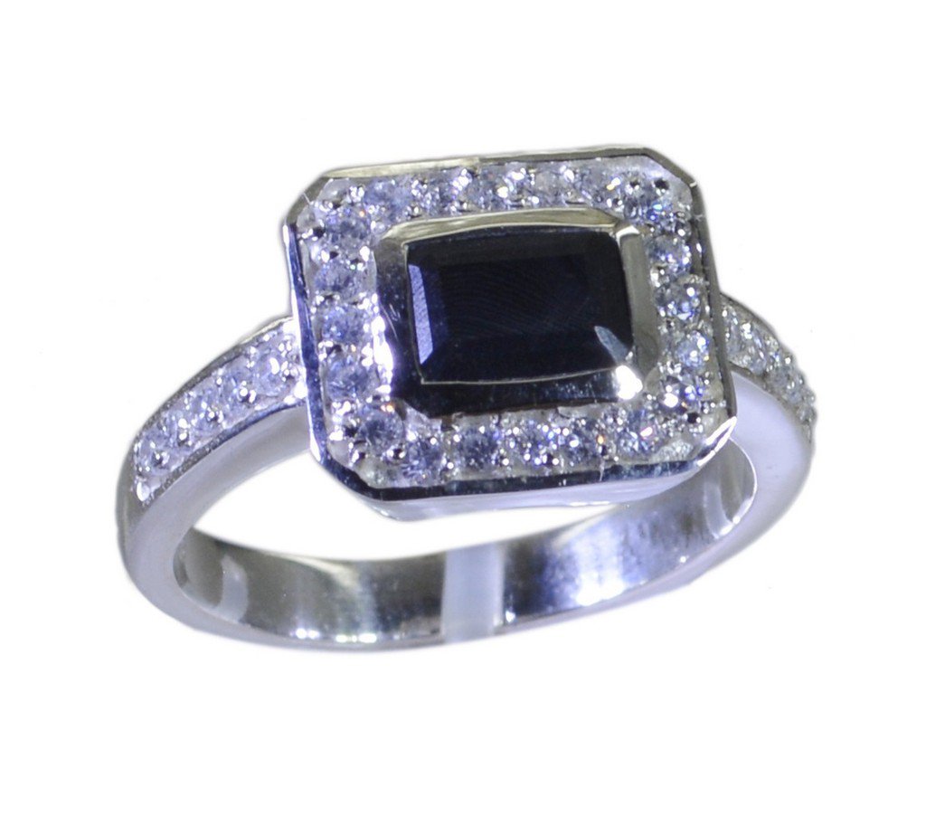 Riyo Black 925 sterling silver Black Oynx Ring sightly trendy handmade jewelry S