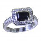 Riyo Black 925 sterling silver Black Oynx Ring sightly trendy handmade jewelry S