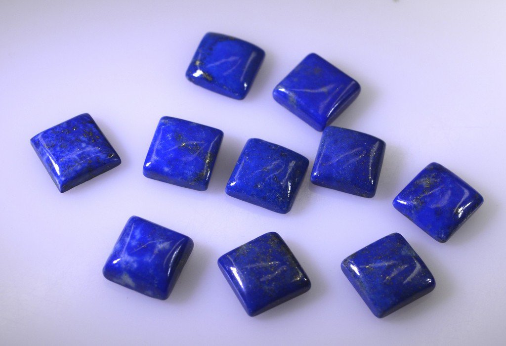 Lapis Lazuli loose Stone 1 Pieces 8 x 8 mm Princess Blue cabochon Gemstone