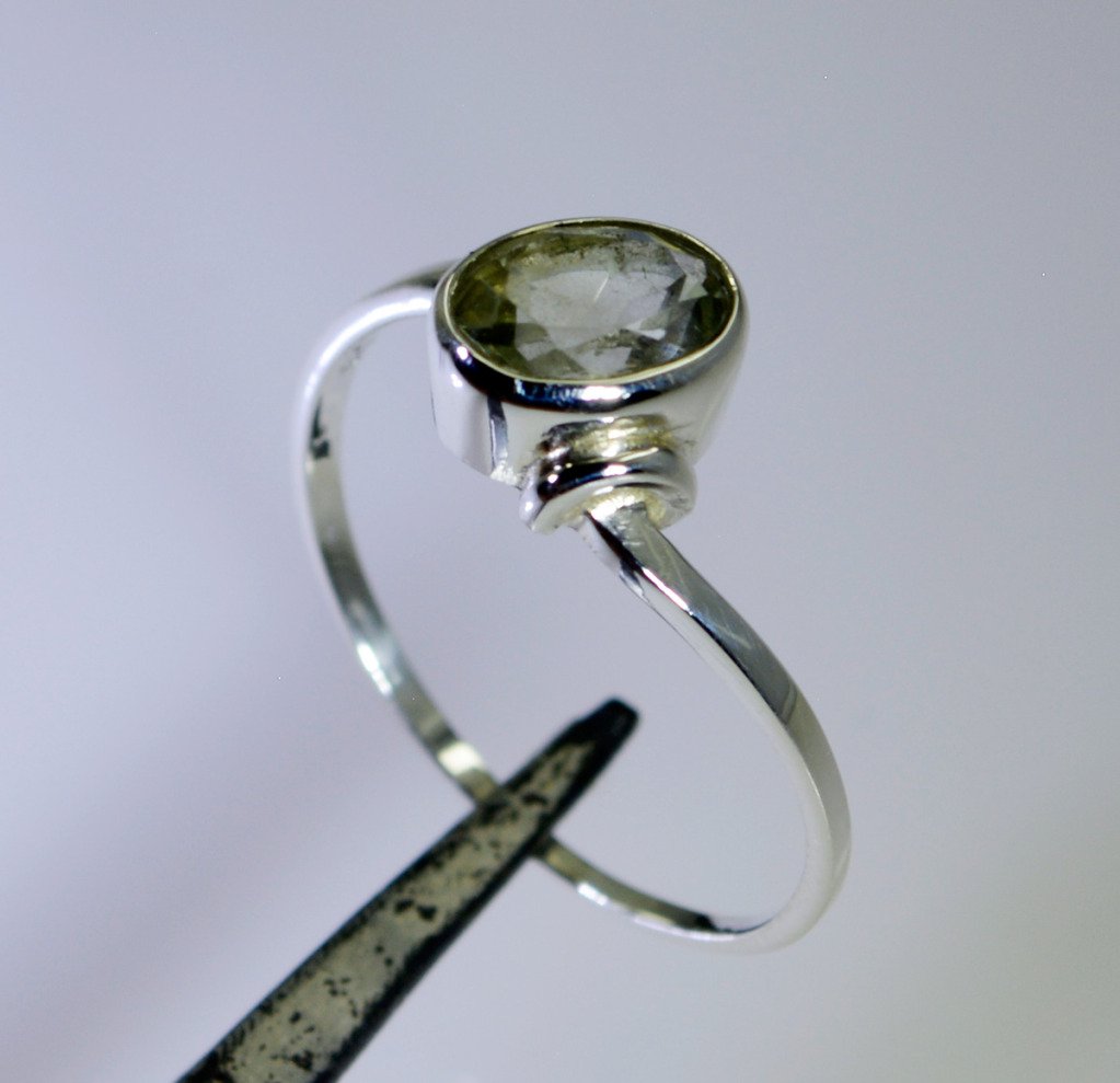 Riyo Green Amethyst Silver Jewelry With Stones Engagement Ring Silver Sz 7 Srgam