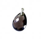 Riyo Brown Smoky Quartz 925 Solid Sterling Silver Contemporary Pendant L 0.5in S