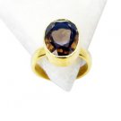 Riyo Smoky Quartz Gold Plated Fashion Mothers Ring Sz 6 Gprsqu6-76031