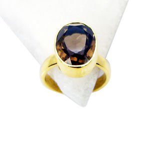 Riyo Smoky Quartz Gold Plated Fashion Mothers Ring Sz 6 Gprsqu6-76031