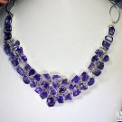 Riyo Amethyst Butterfly Jewellery Long Silver Necklace L 16in Sname-2007