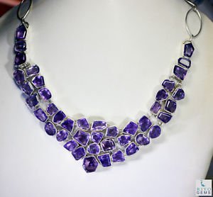 Riyo Amethyst Butterfly Jewellery Long Silver Necklace L 16in Sname-2007