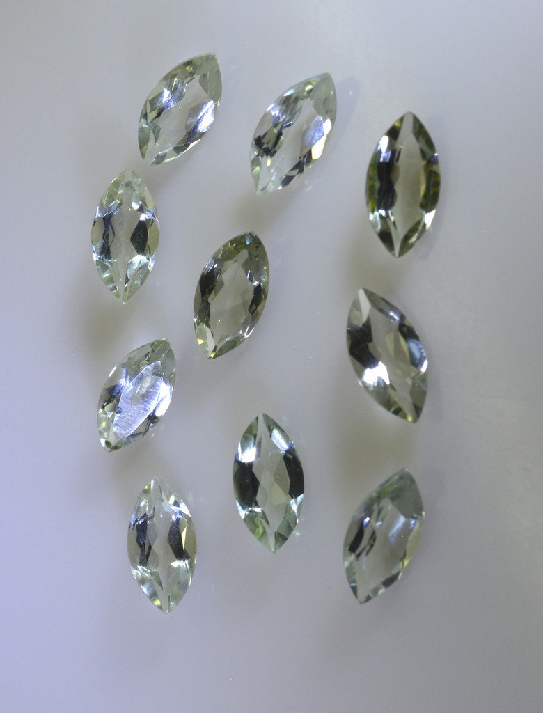 Green amethyst loose Stone 1 Pieces 7 x 14 mm Marquise Green faceted Gemstone