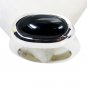 Riyo Black Onyx Exotic Silver Jewelry Silver Love Ring Sz 8 Srbon8-6009