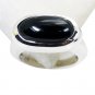 Riyo Black Onyx Exotic Silver Jewelry Silver Love Ring Sz 8 Srbon8-6009