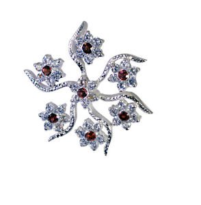 Riyo Garnet Fine Silver Jewellery Omega Pendants L 1in Spgar-26035