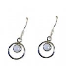 Riyo Rainbow  Silver Contemporary Spring Hoop Earrings L 1in Sermo-64015