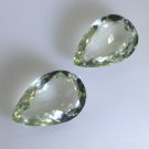 Green amethyst loose Stone 1 Pieces 12x18,11x17 mm Pear Green faceted Gemstone
