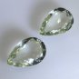 Green amethyst loose Stone 1 Pieces 12x18,11x17 mm Pear Green faceted Gemstone