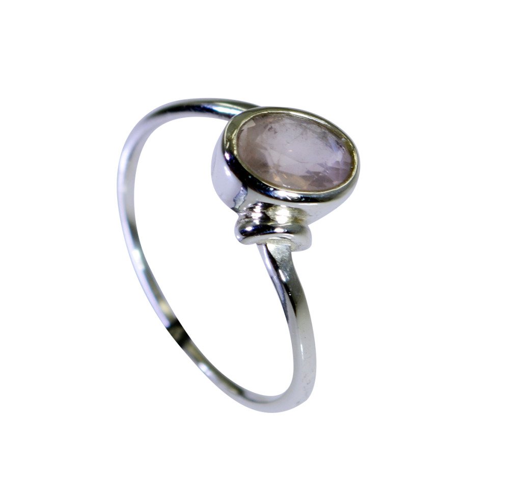Riyo Rose Quartz Silver Lady Jewelry  Ring Sz 8 Srroq8-68020