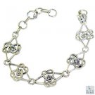 Riyo White Funky Jewellery Silver Tennis Bracelet L 7.5in Sbrawhcz-110001