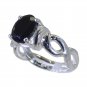 Riyo Black 925 sterling silver Black Oynx Ring graceful unique handmade jewelry