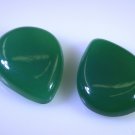 Green onyx loose Stone 1 Pieces 17 x 21 mm Pear Green cabochon Gemstone