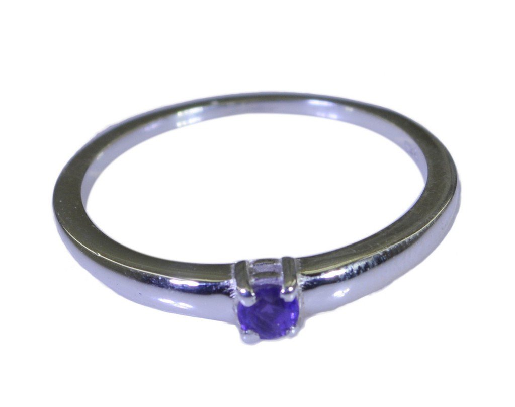 Riyo Purple 925 sterling silver Amethyst Ring Junoesque multi gemstone jewelry S