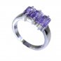 Riyo Amethyst Silver Name Jewelry Ladies Silver Ring Sz 6 Srame6-2017