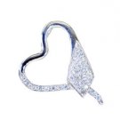 Riyo White Silver Jewellery Exporters Simple Pendant L 1.5in Spwhcz-110007