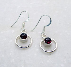 Riyo Garnet Silver Jewelry Shops Antique Earrings L 1in Segar-26039