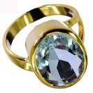Alexandrite Cz Gold Plated Fashion Signet Ring Jewelry