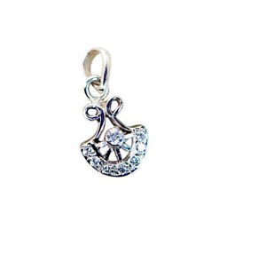 Riyo White Silver Jewellery Designs Row Pendants L 0.7in Spwhcz-110006