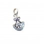 Riyo White Silver Jewellery Designs Row Pendants L 0.7in Spwhcz-110006