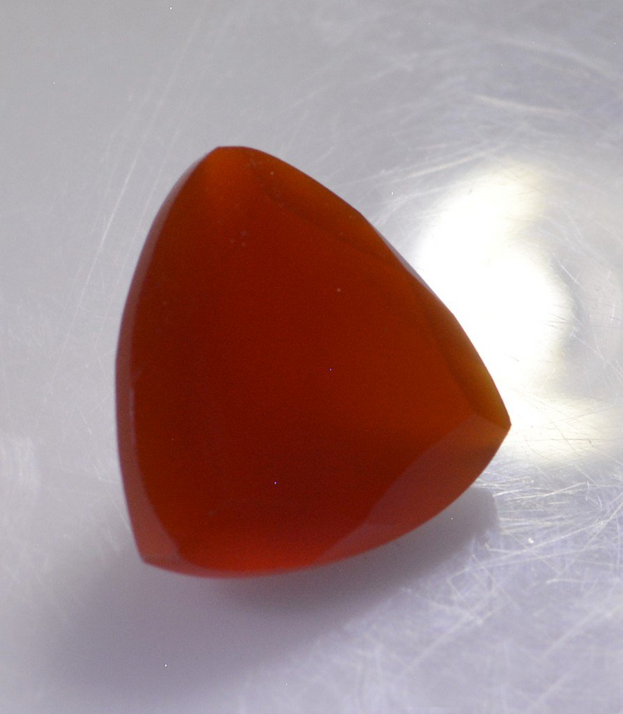 Red onyx loose Stone 1 Pieces 14 x 14 mm Trillion Red faceted Gemstone