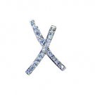 Riyo White Silver Findings Wholesale Skull Pendants L 1.5in Spwhcz-110008