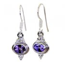 Riyo Amethyst Handcrafted Silver Earring L 1in Seame-2020