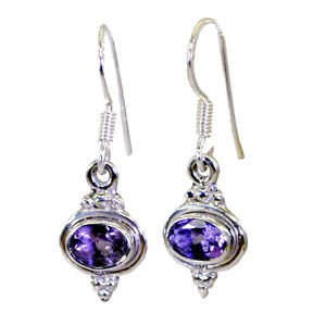 Riyo Amethyst Handcrafted Silver Earring L 1in Seame-2020